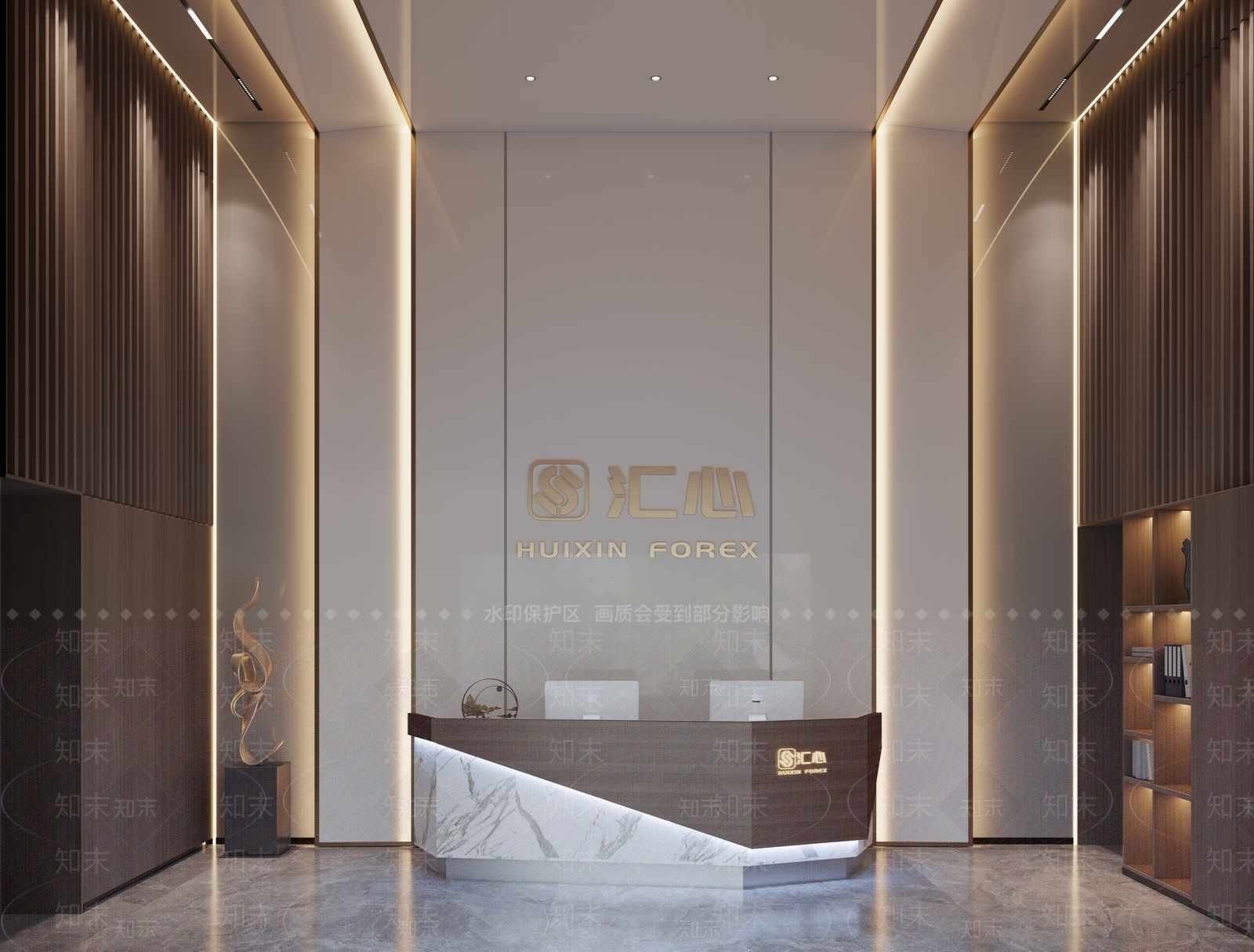 现代公司前台3D模型下载【ID:1101981573】