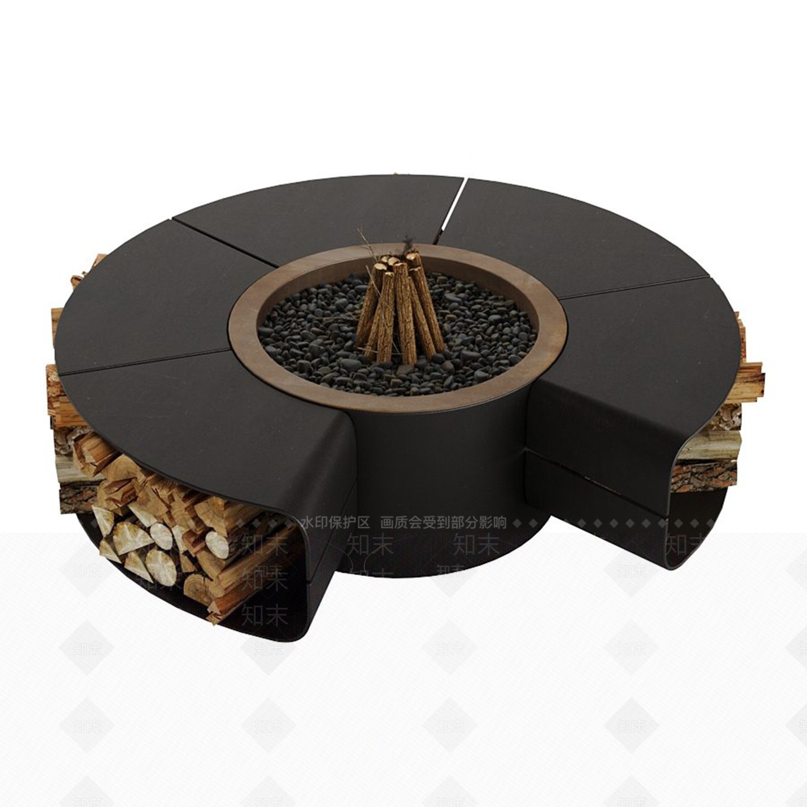 现代壁炉3D模型下载【ID:1101994205】