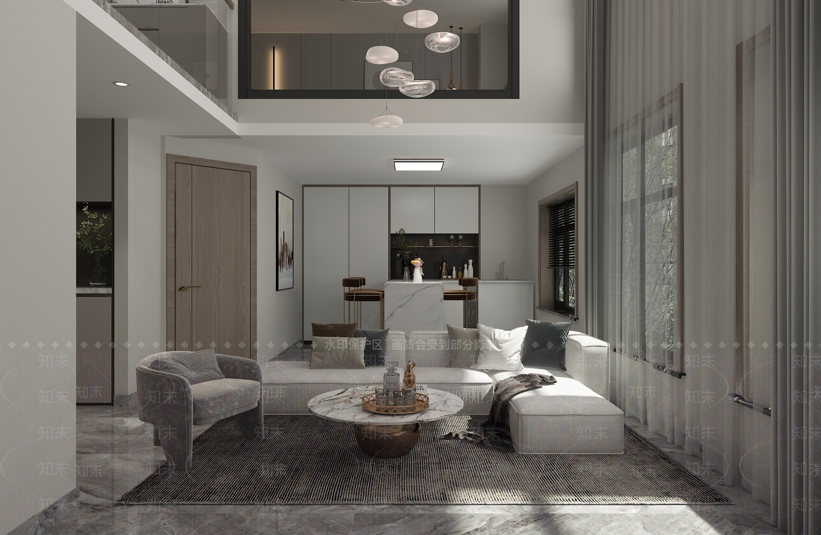 现代loft单身公寓3D模型下载【ID:1101995848】