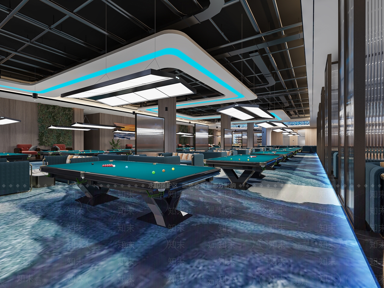 现代桌球室3D模型下载【ID:1101996204】
