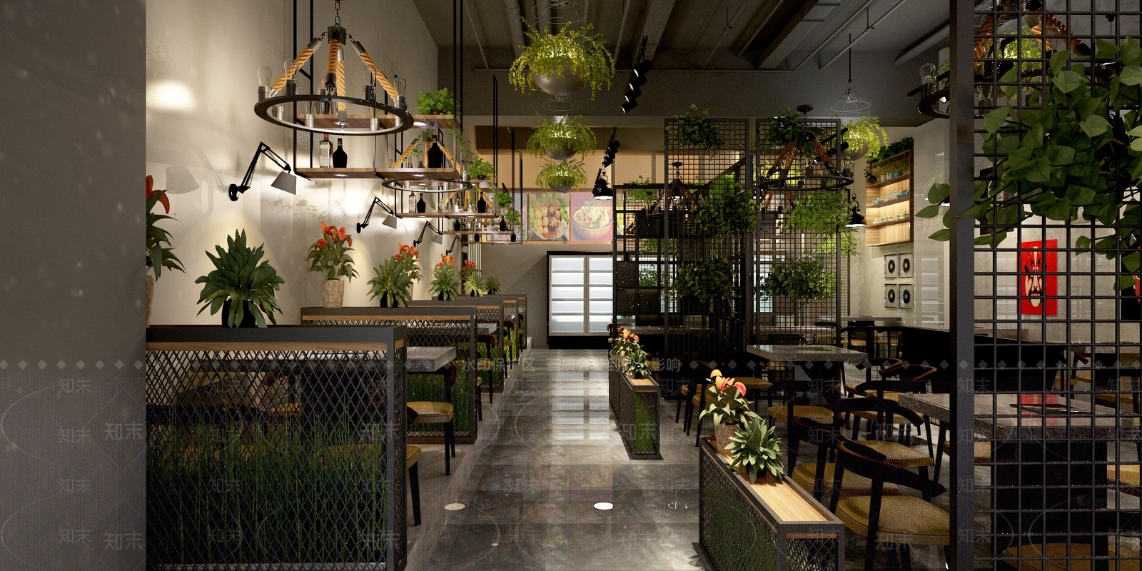 工业风火锅店3D模型下载【ID:1101997196】