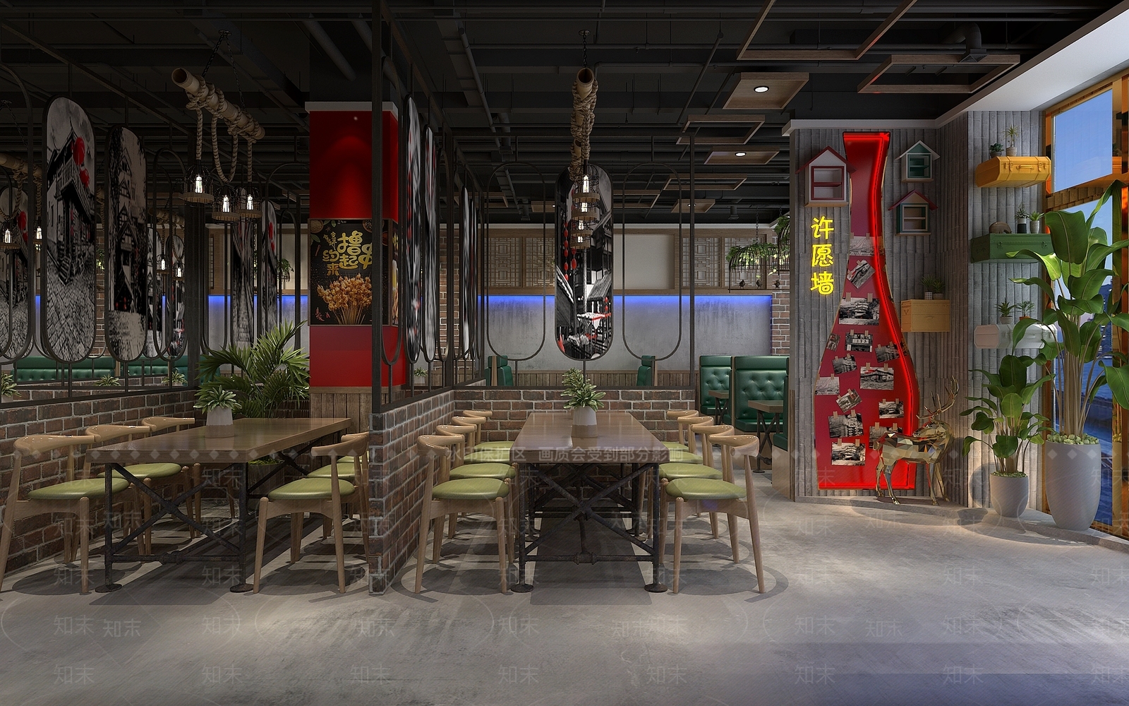 工业风火锅店3D模型下载【ID:1101998621】