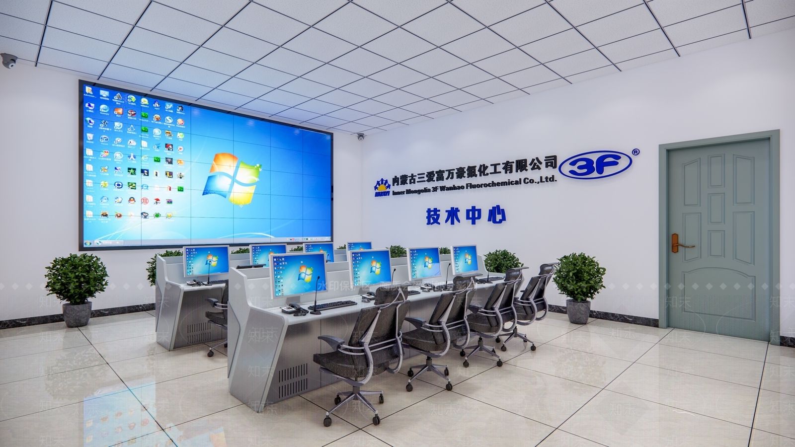 现代监控室SU模型下载【ID:1101999366】