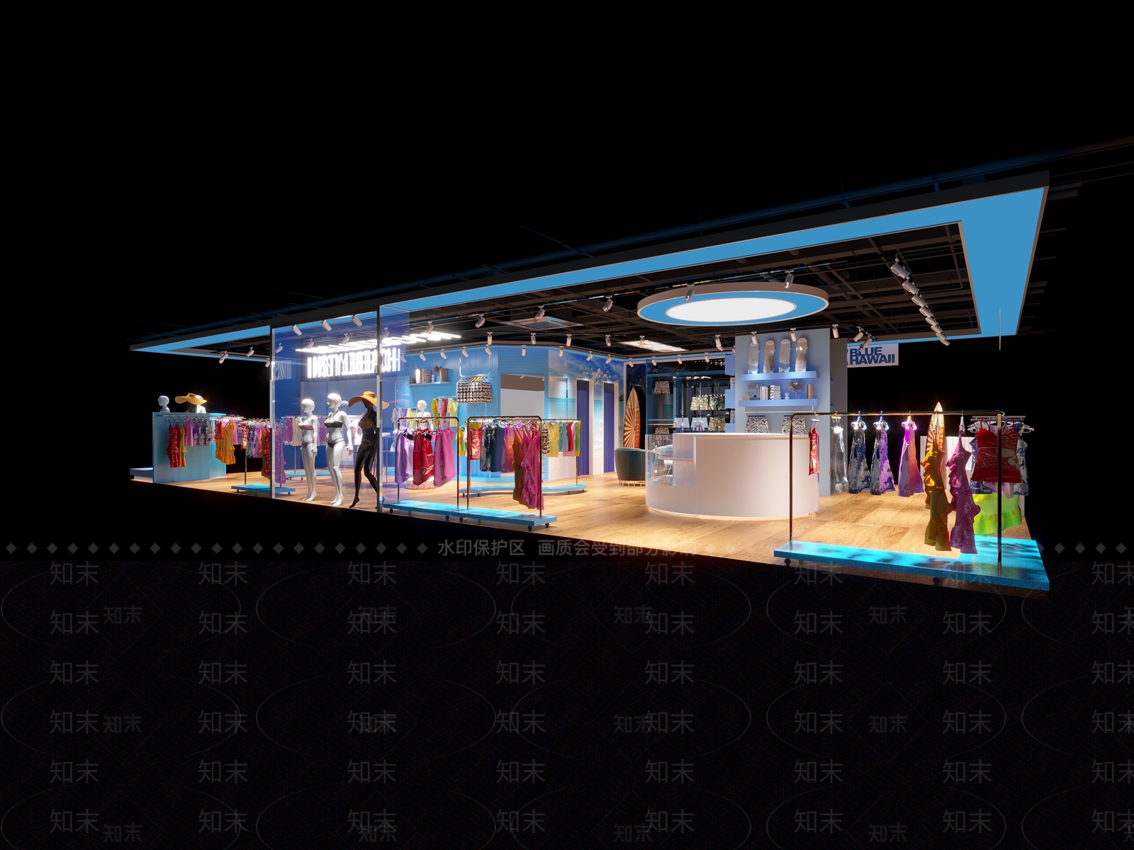 现代服装鞋店3D模型下载【ID:1101999547】