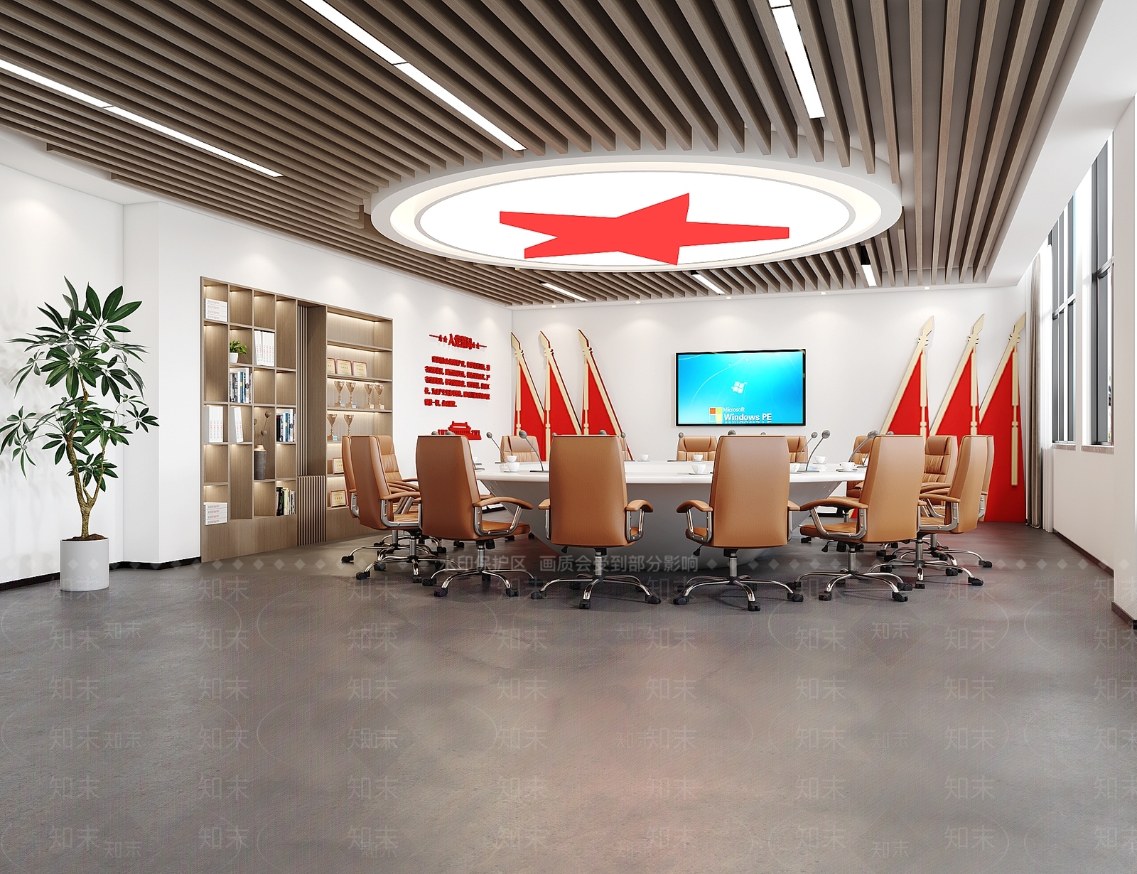 现代公共办公室3D模型下载【ID:1101999619】