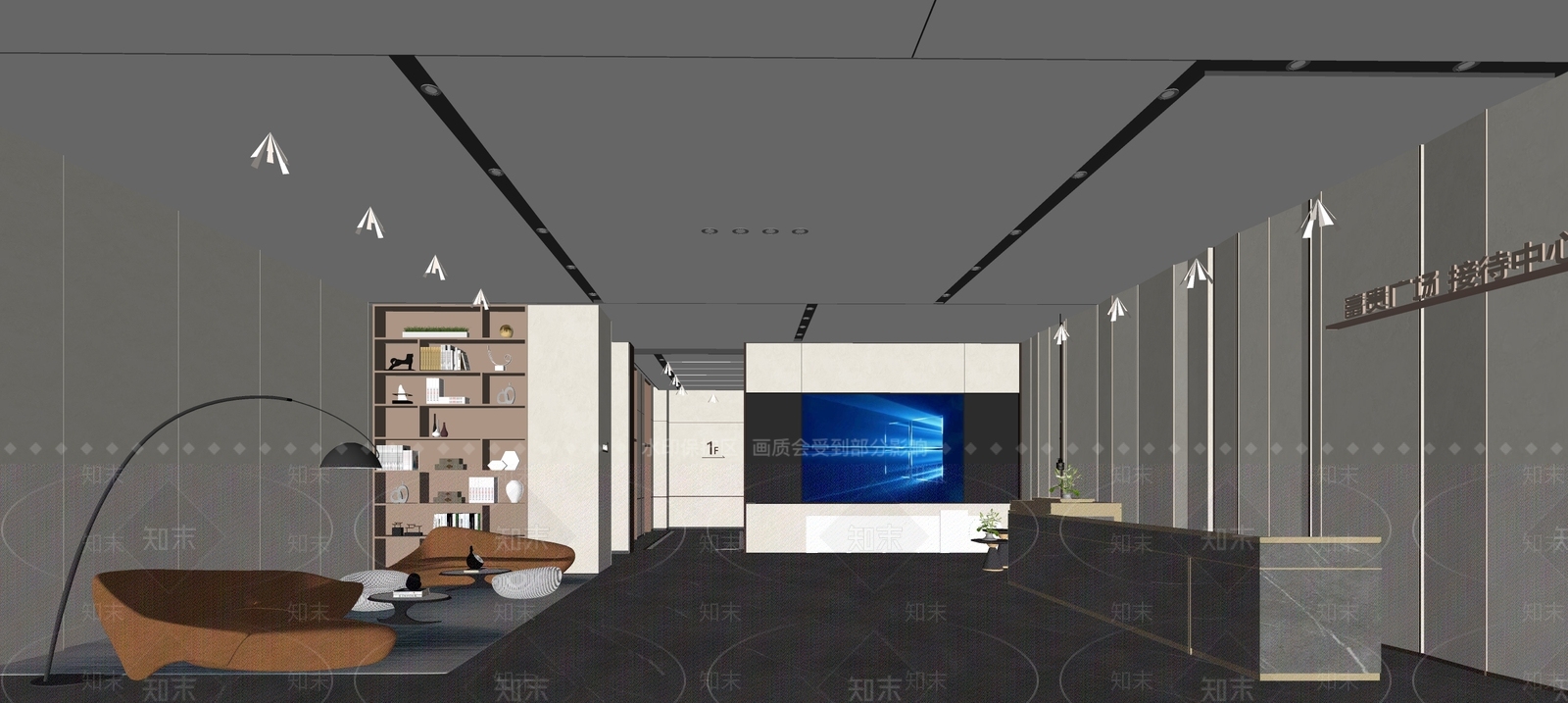 现代公司大堂休息区SU模型下载【ID:1102003259】