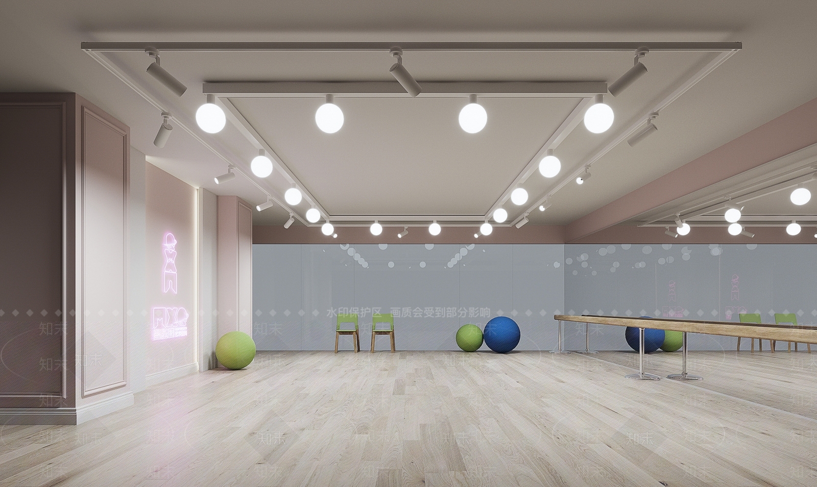 现代舞蹈室3D模型下载【ID:1102008113】
