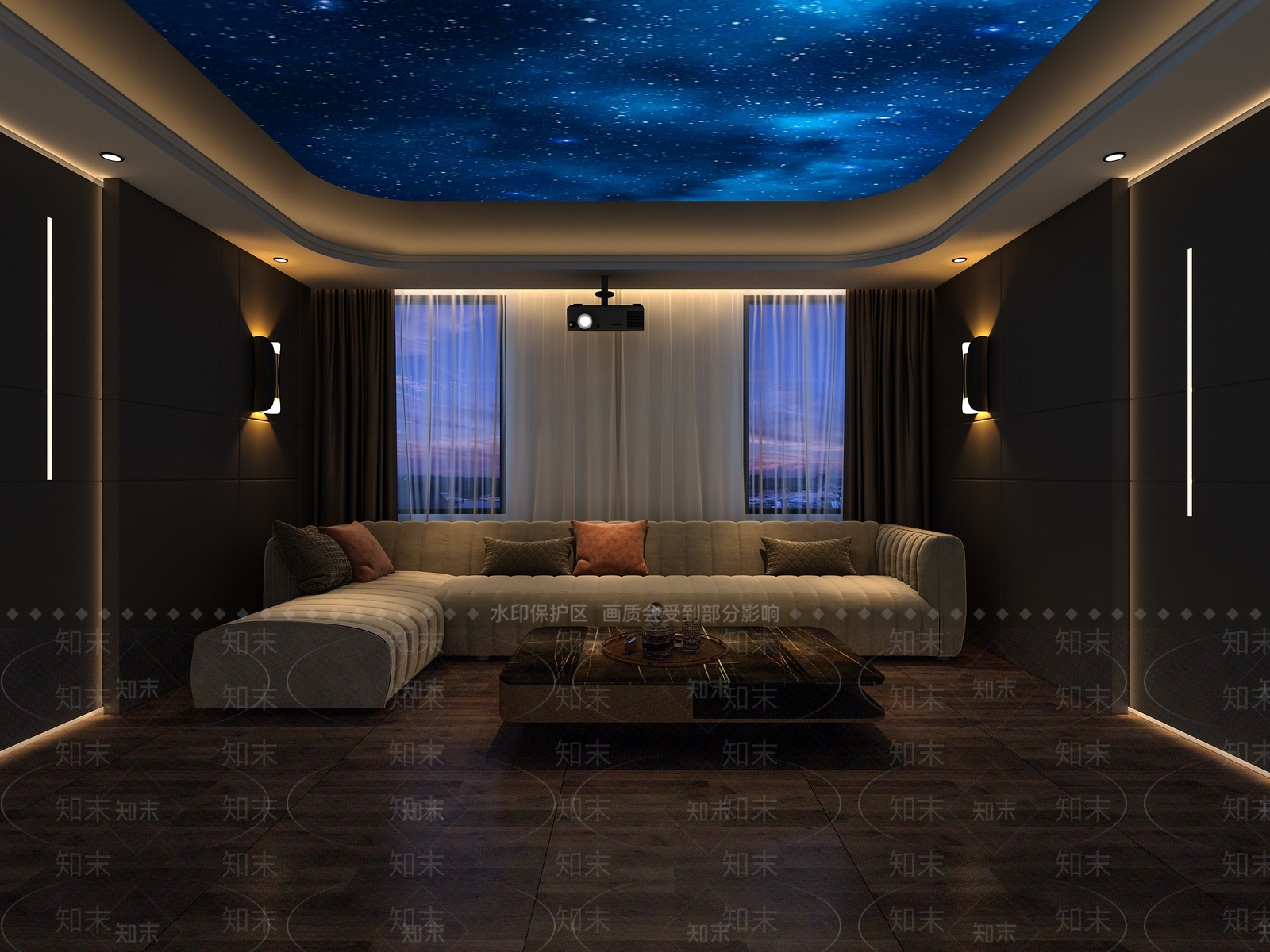现代影音室3D模型下载【ID:1102010730】