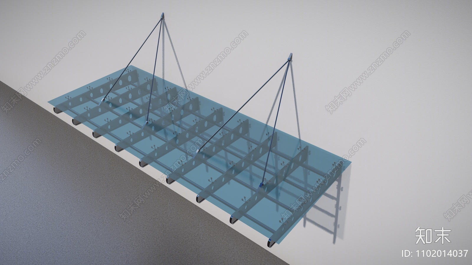 现代玻璃遮阳棚SU模型下载【ID:1102014037】