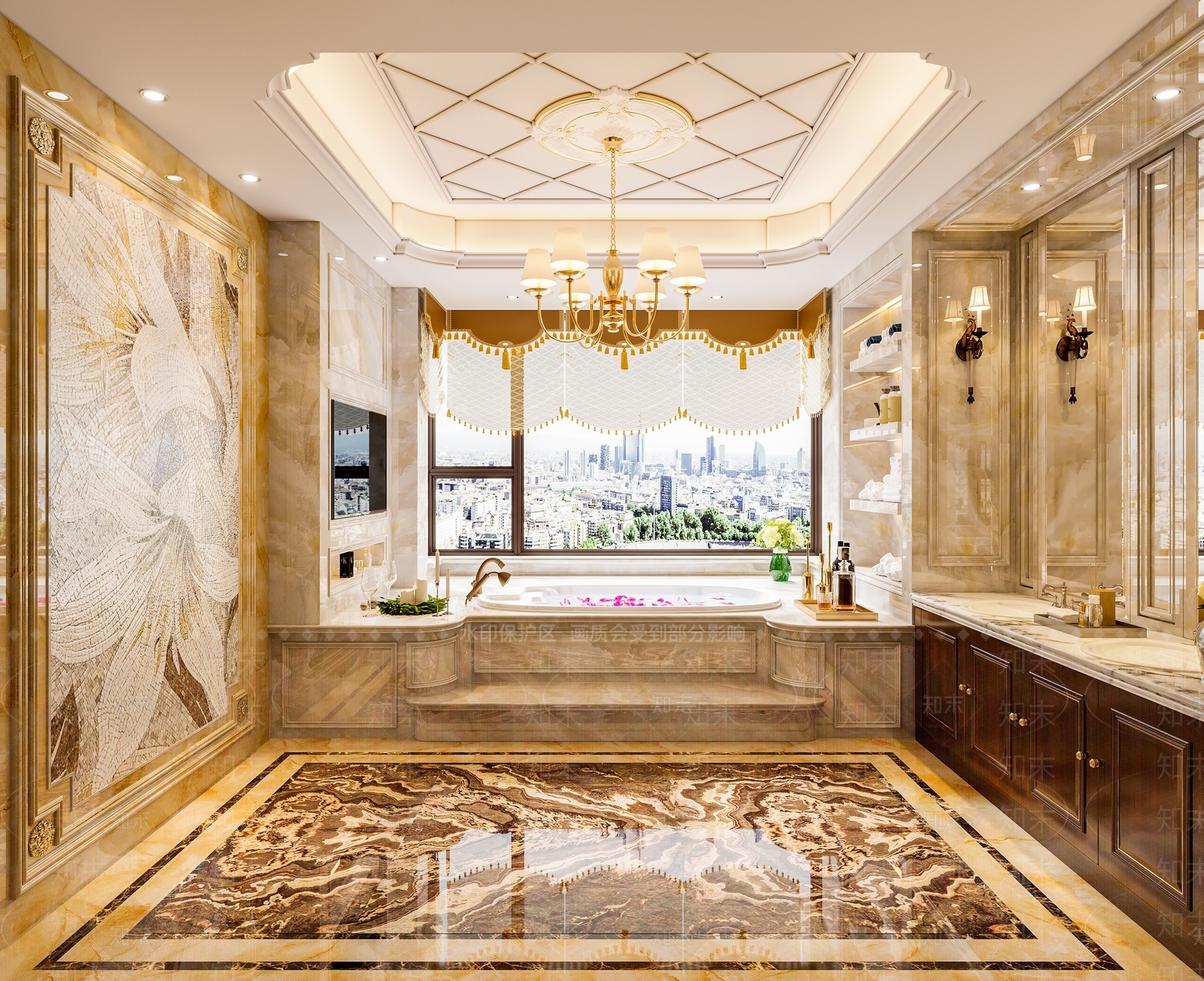 欧式古典别墅卫生间3D模型下载【ID:1102018648】