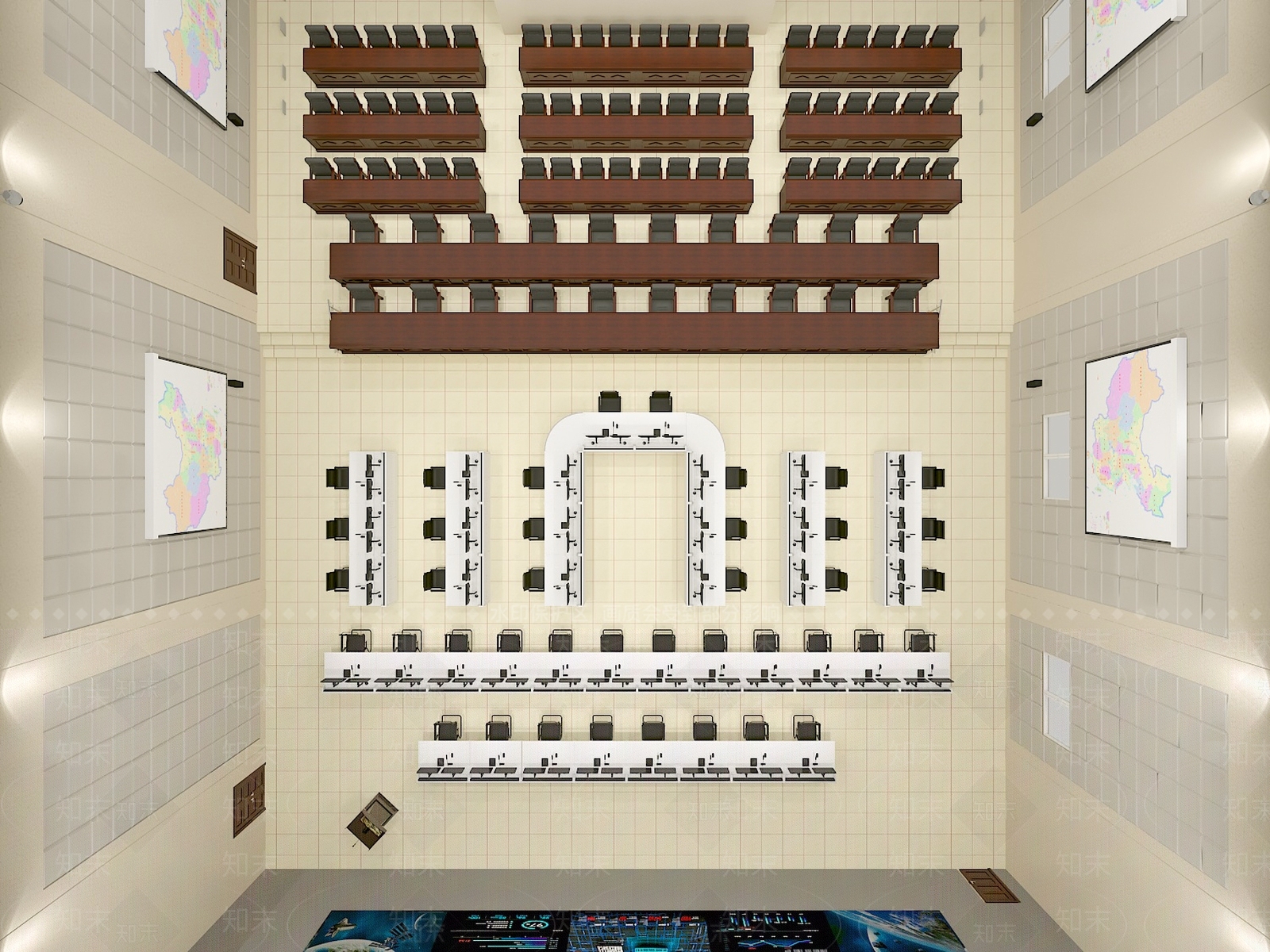 现代指挥控制室3D模型下载【ID:1102020225】