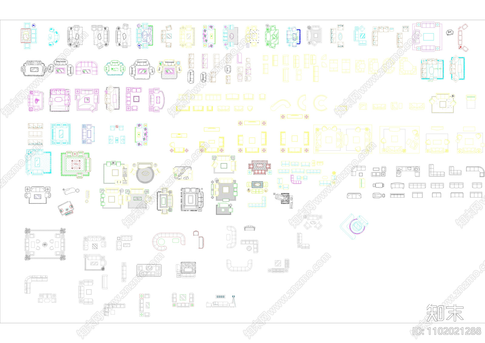 自用超全装修图库cad施工图下载【ID:1102021288】