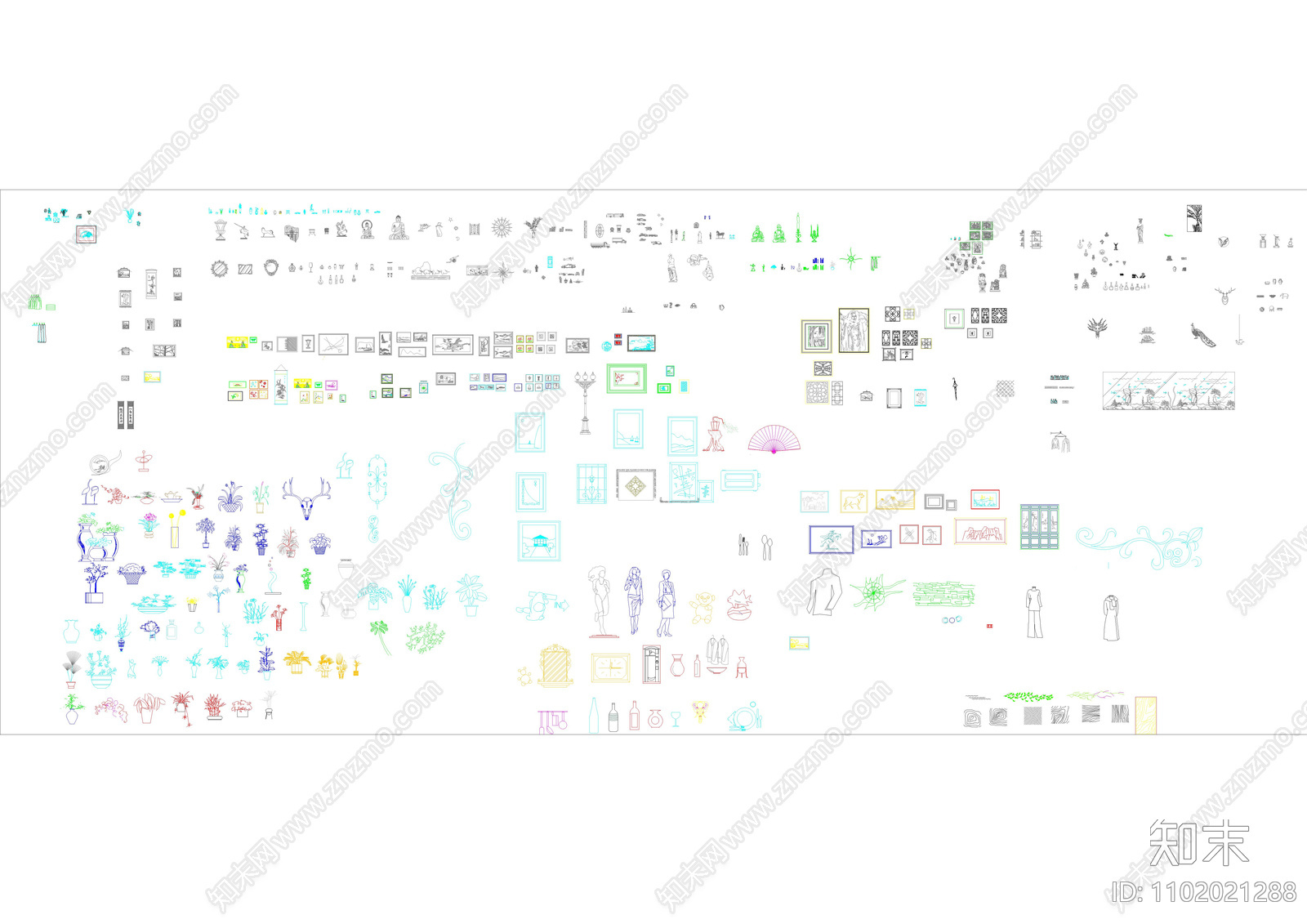 自用超全装修图库cad施工图下载【ID:1102021288】