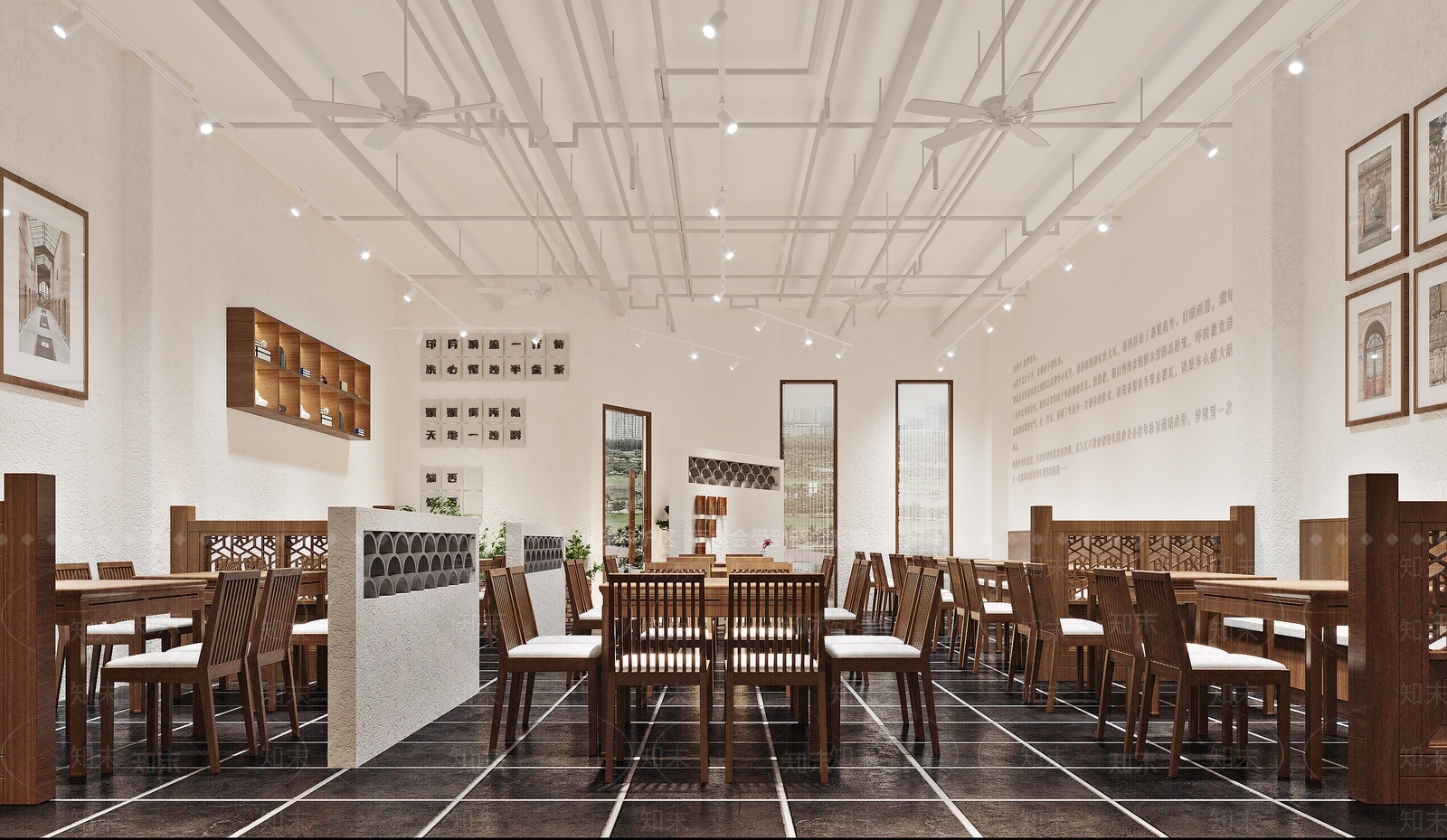 中式复古茶餐厅3D模型下载【ID:1102022550】