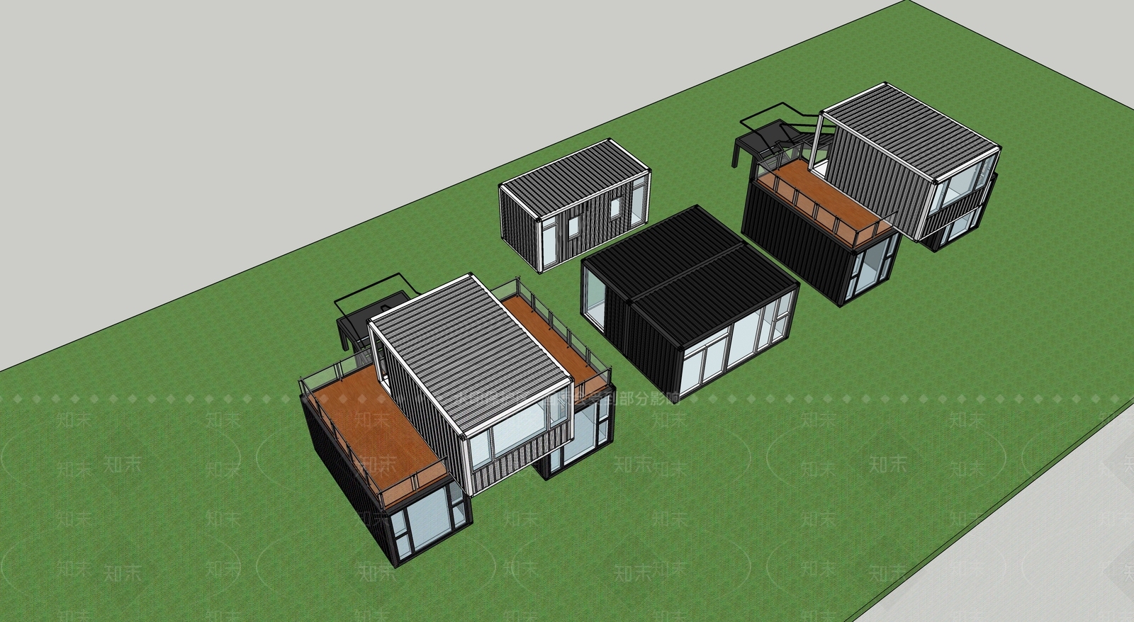 现代商业建筑SU模型下载【ID:1102026205】