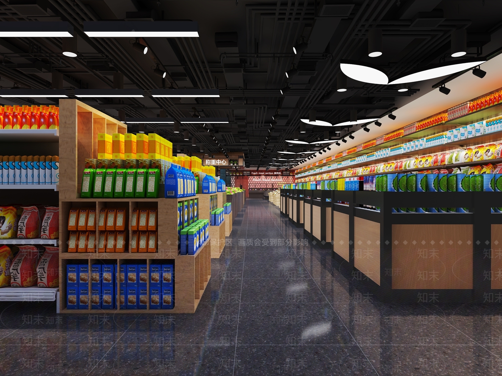 工业风超市3D模型下载【ID:1102035958】