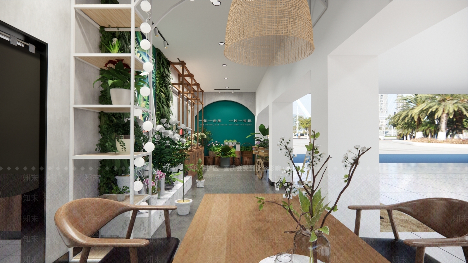北欧花店SU模型下载【ID:1102037873】
