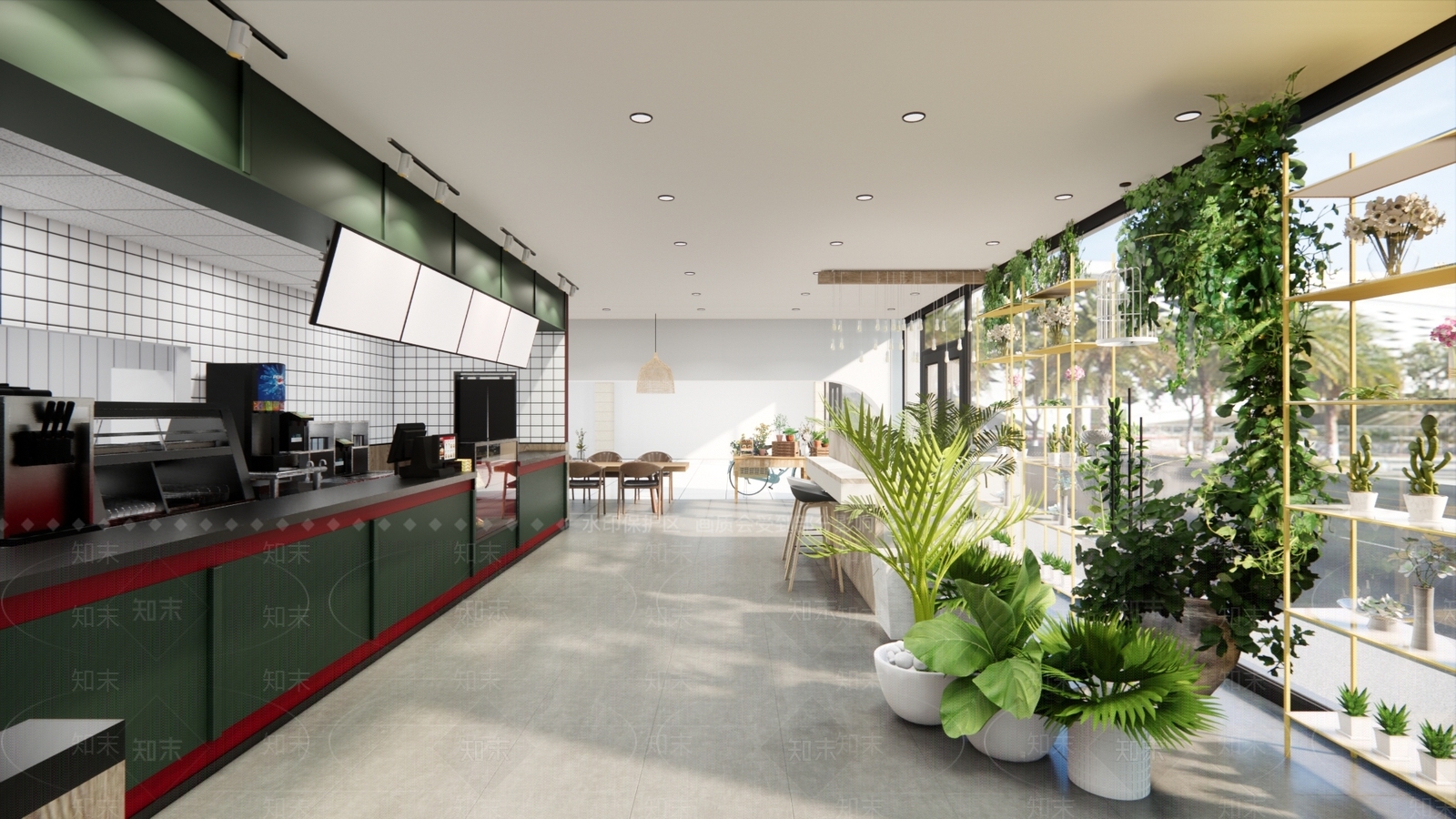 北欧花店SU模型下载【ID:1102037873】