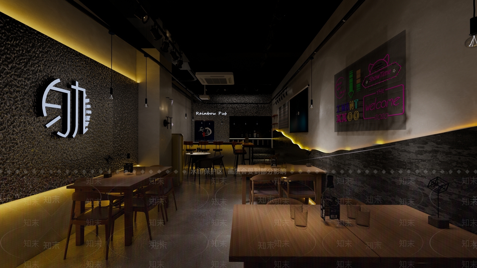 工业酒吧SU模型下载【ID:1102040939】