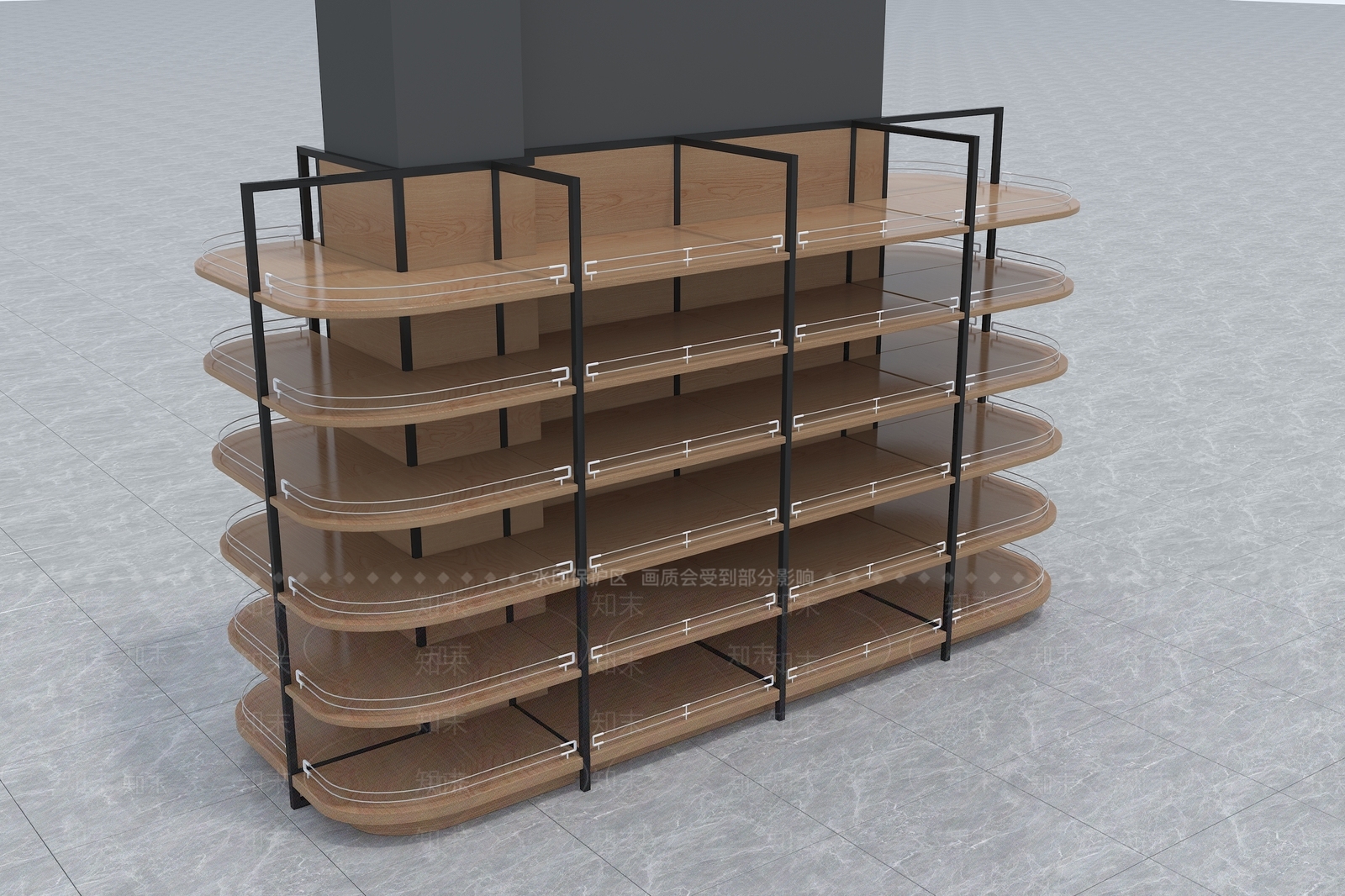 现代超市货架3D模型下载【ID:1102042453】