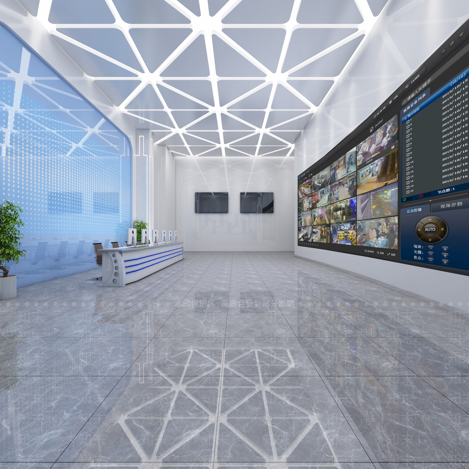 现代指挥控制室3D模型下载【ID:1102044373】