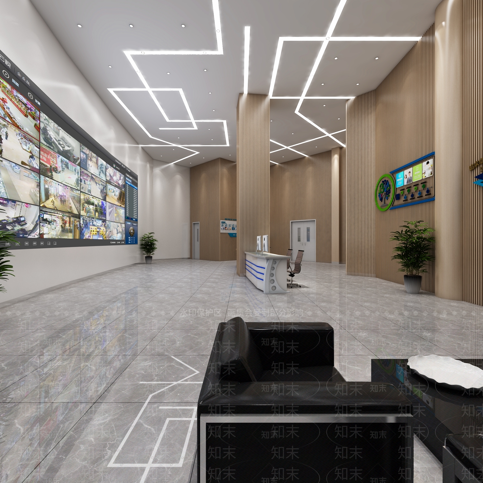 现代指挥控制室3D模型下载【ID:1102044373】