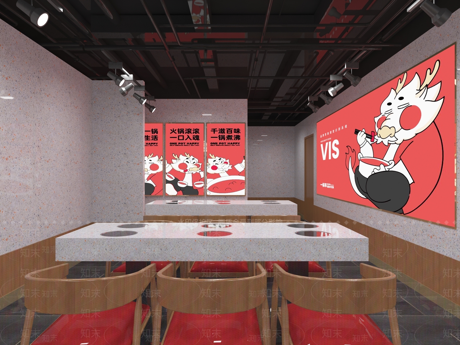 工业风火锅店3D模型下载【ID:1102052868】