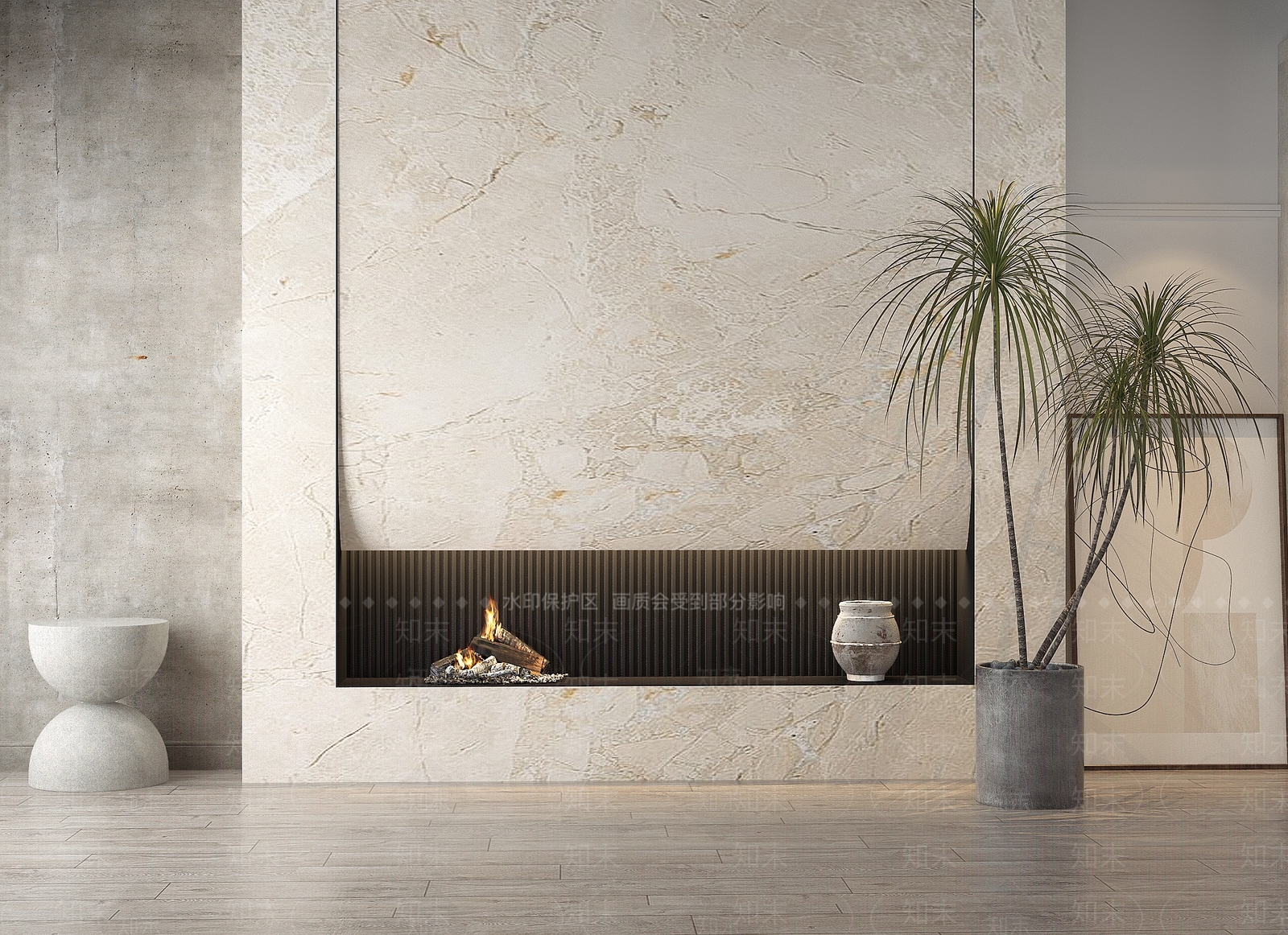 侘寂火炉背景3D模型下载【ID:1102059061】