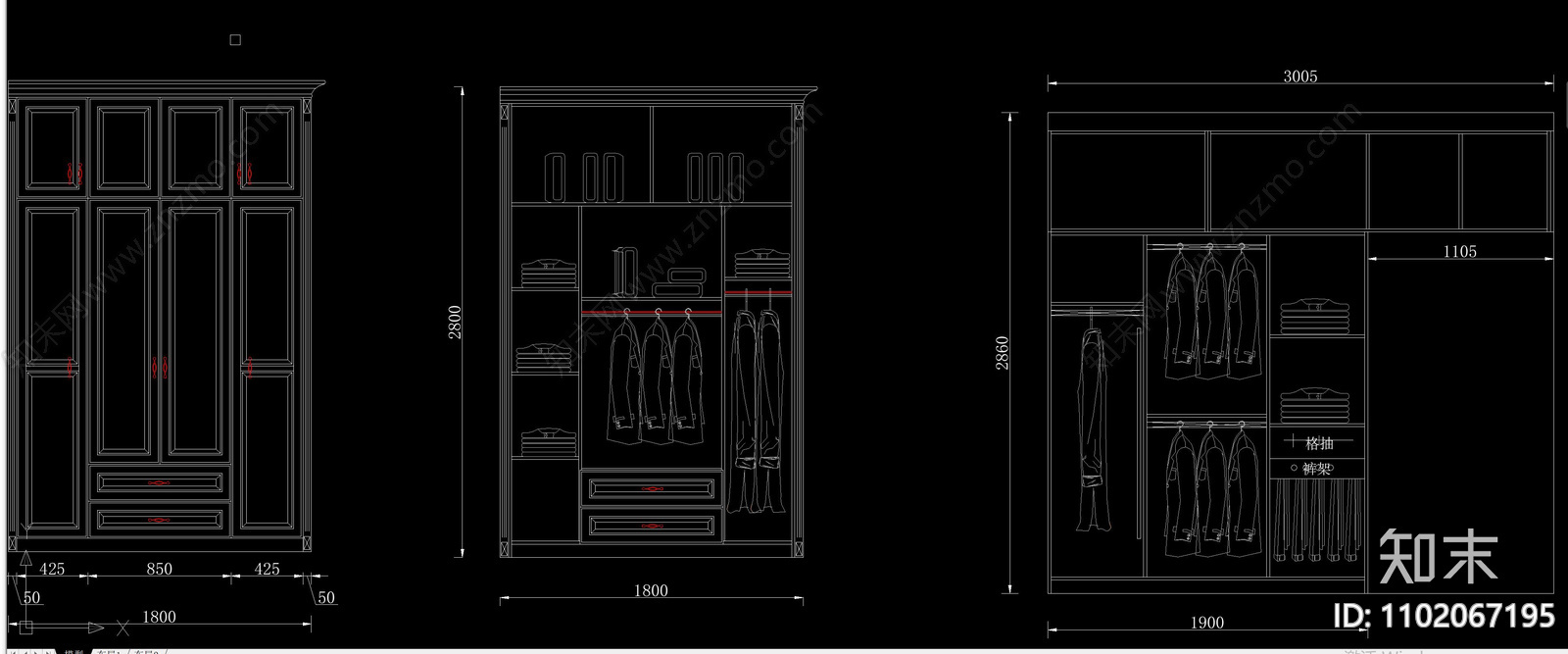 柜体cad施工图下载【ID:1102067195】