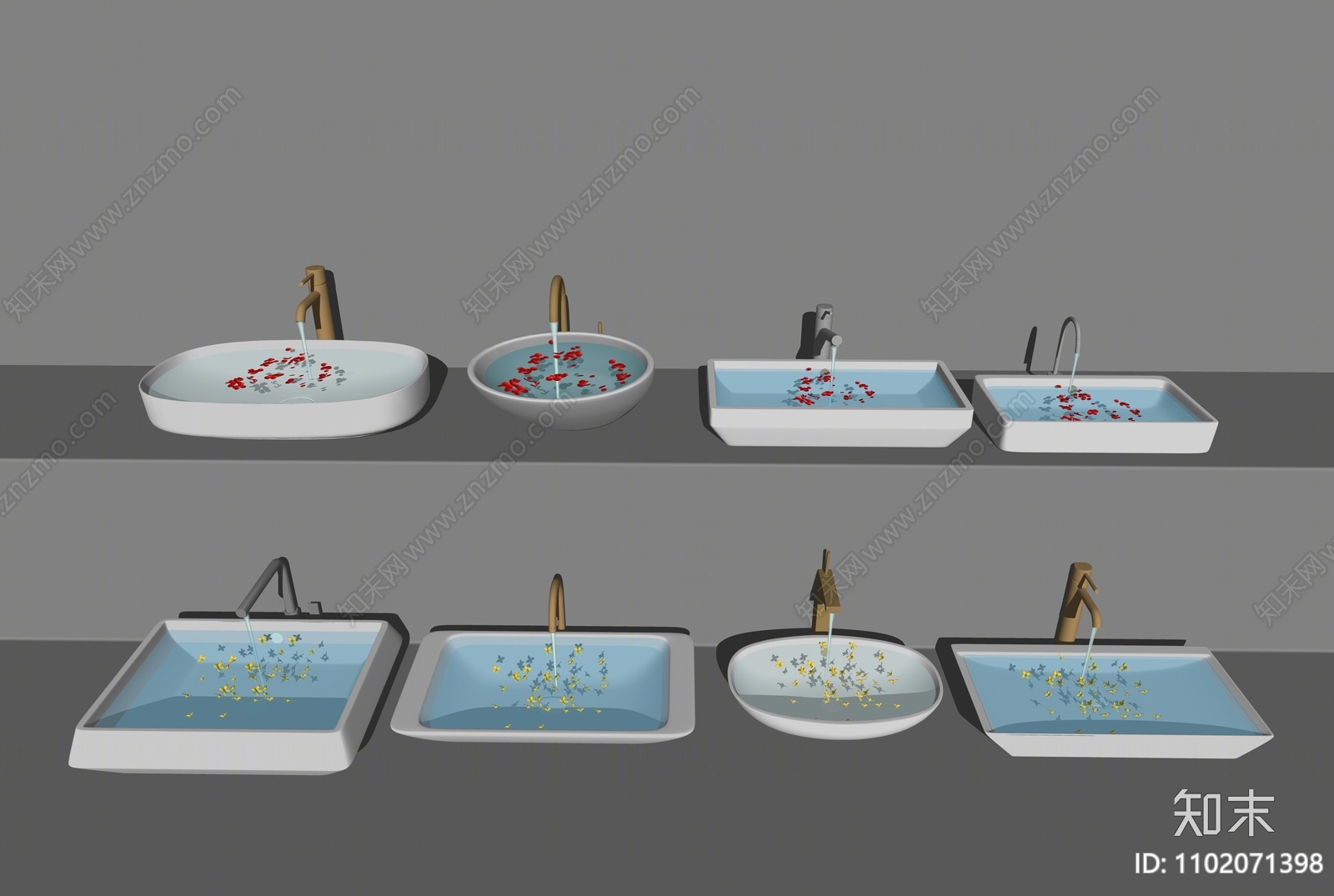 洗面盆SU模型下载【ID:1102071398】