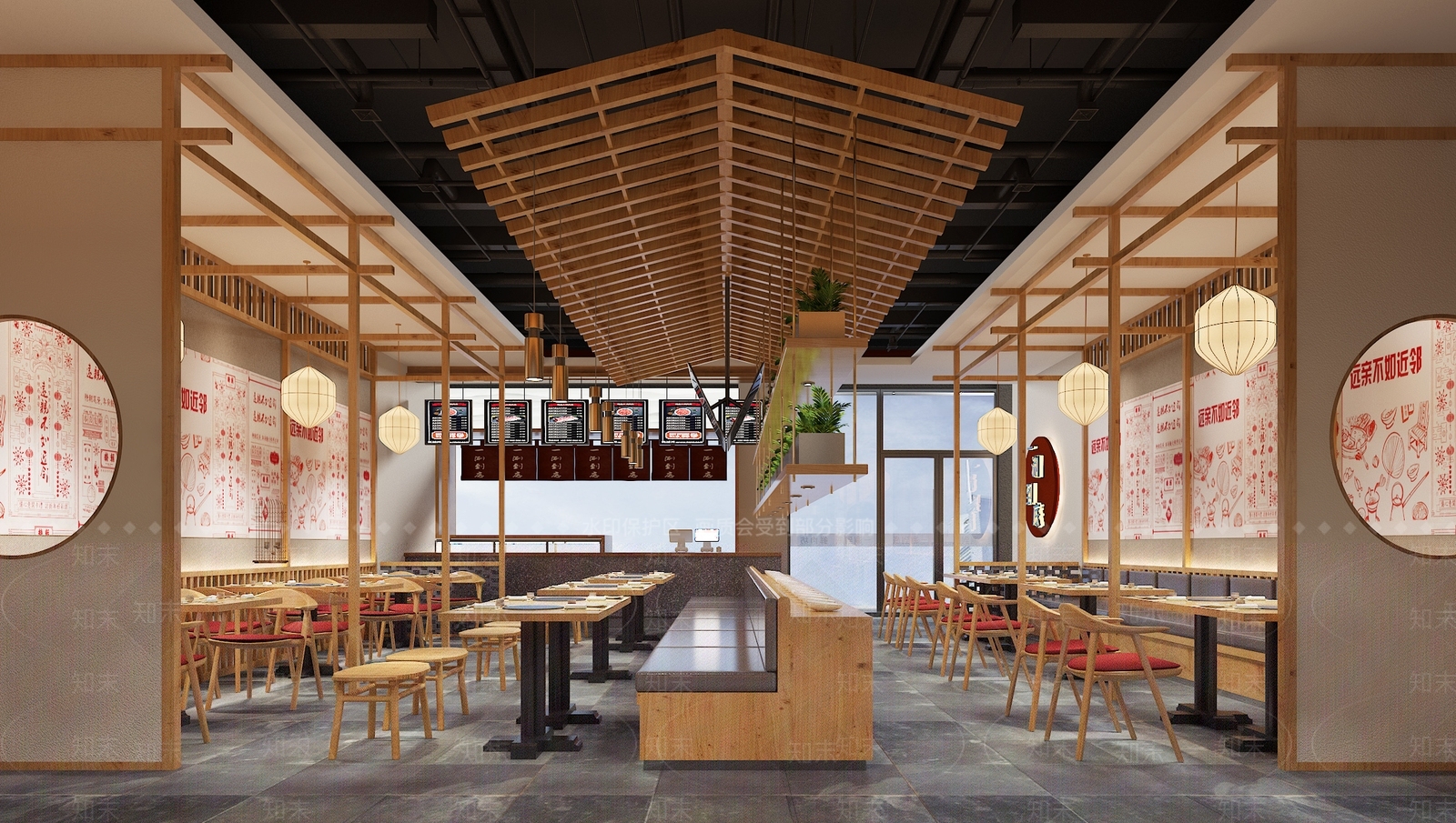 新中式火锅店3D模型下载【ID:1102084864】