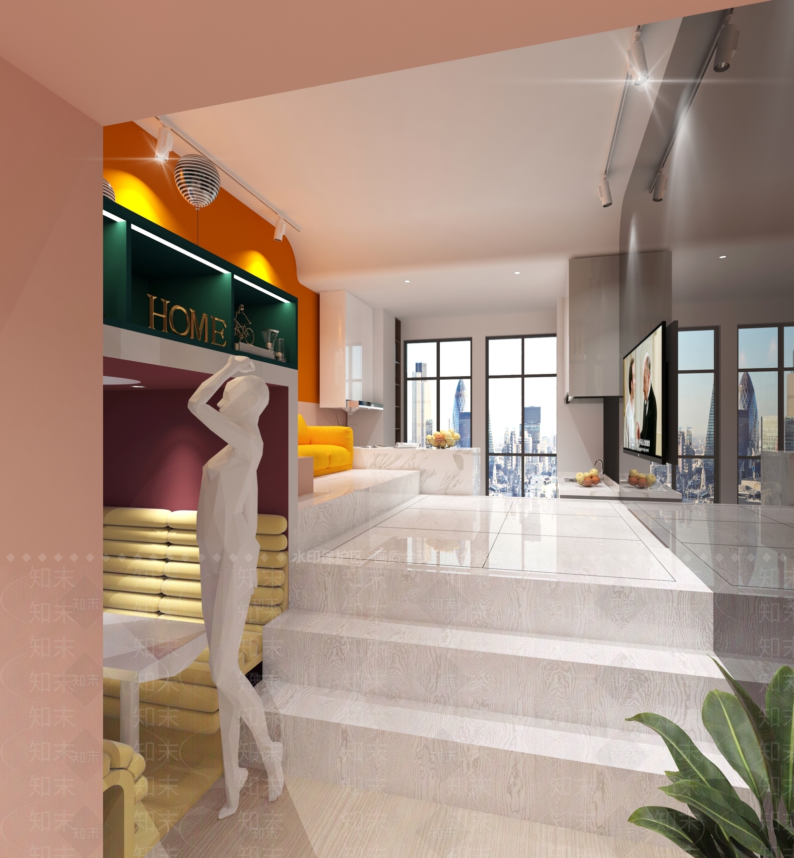 现代单身公寓3D模型下载【ID:1102090011】
