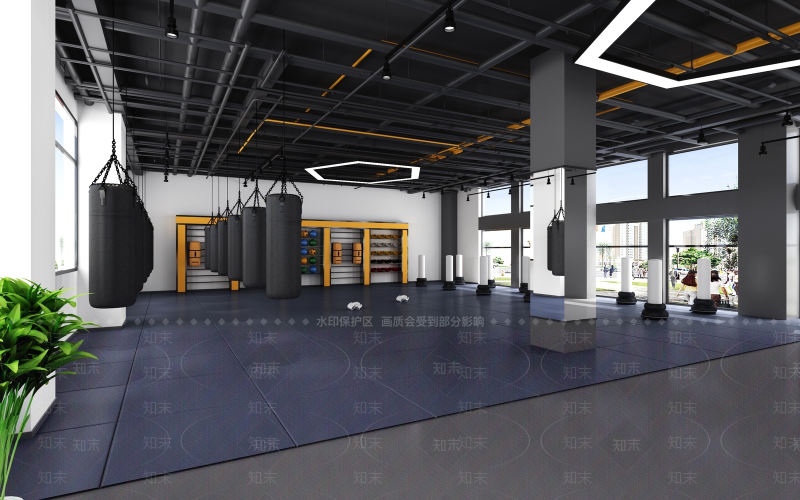 现代健身房3D模型下载【ID:1102094647】