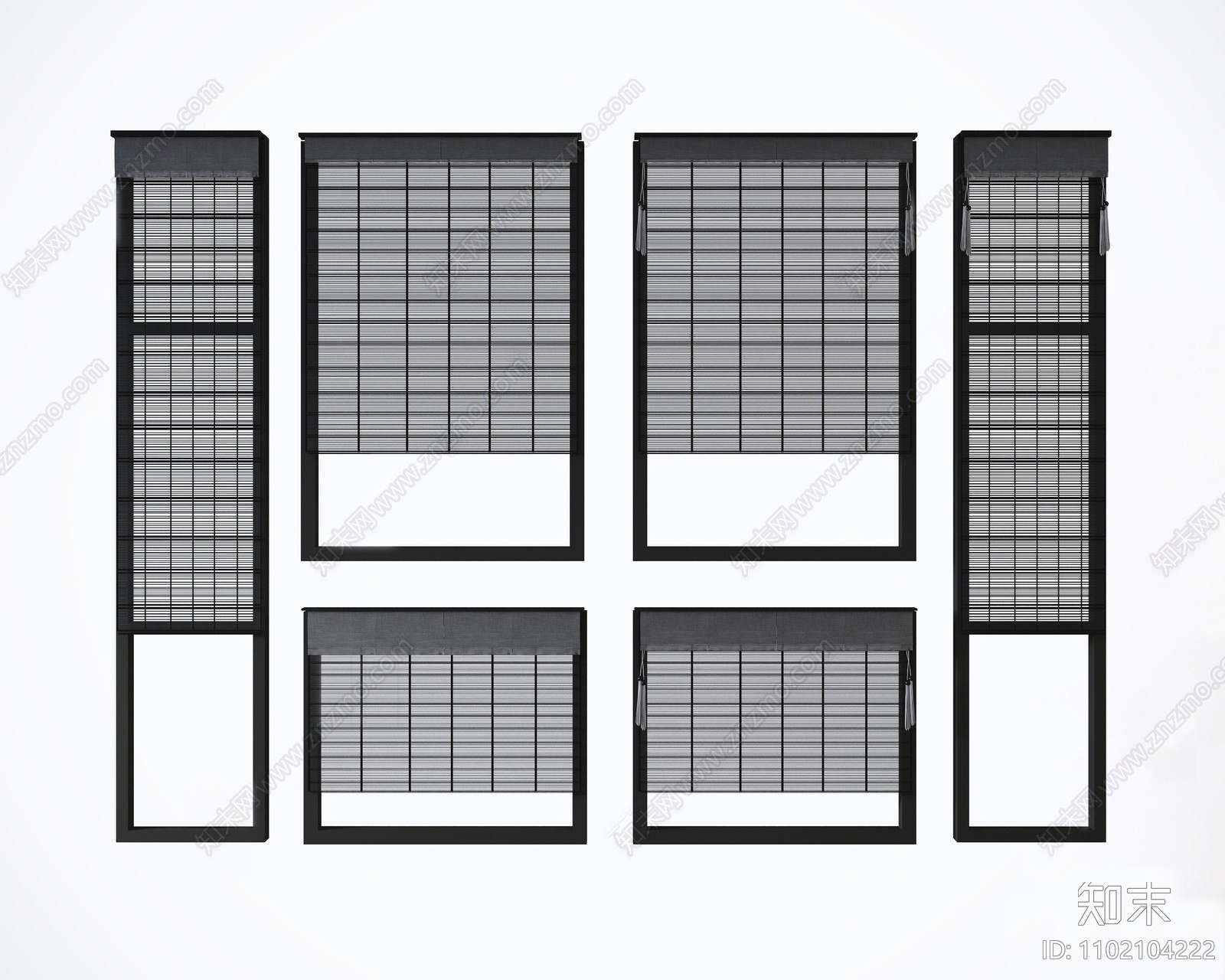 现代百叶帘SU模型下载【ID:1102104222】