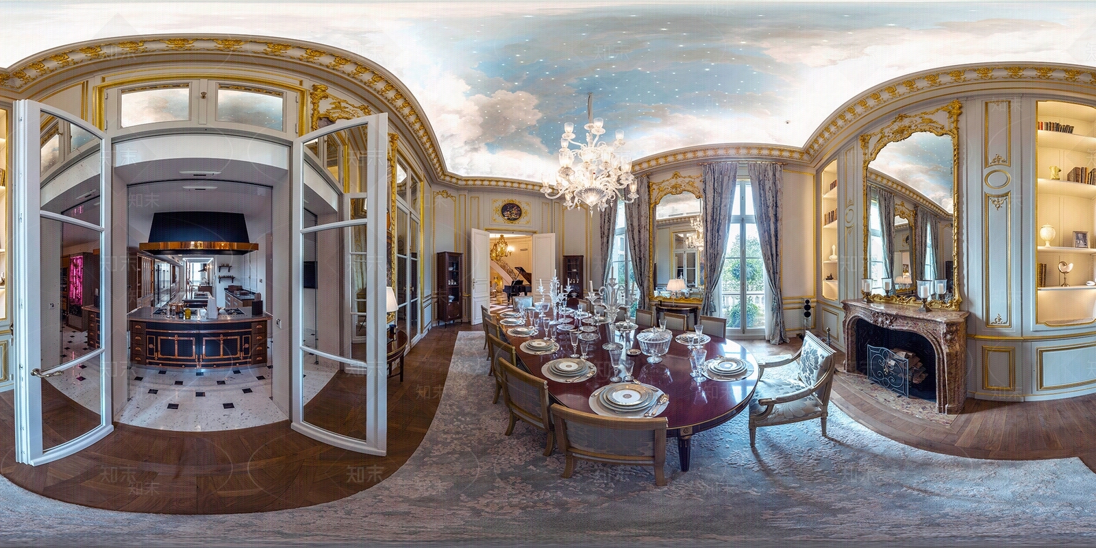 欧式住宅室内餐厅HDR贴图贴图下载【ID:1102108530】