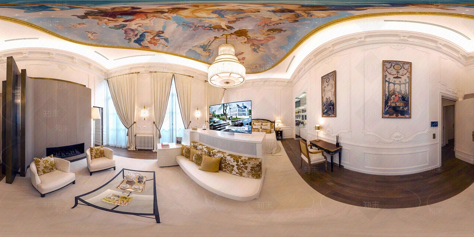 欧式别墅客厅室内HDR贴图贴图下载【ID:1102108409】