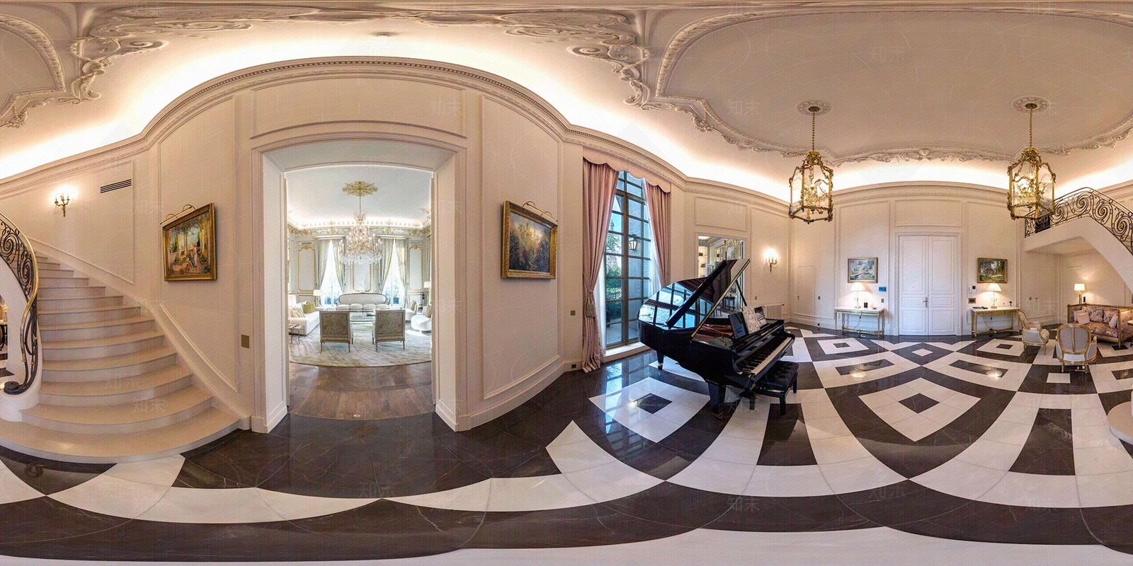 欧式别墅室内HDR贴图贴图下载【ID:1102108488】