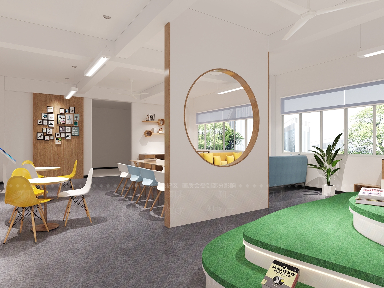 现代书吧3D模型下载【ID:1102127492】