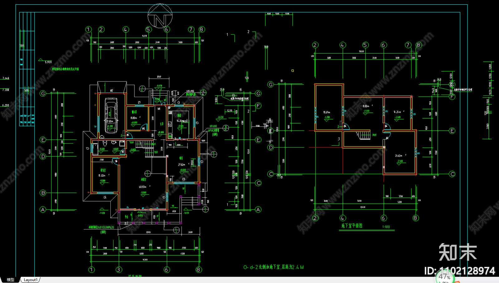 3套经典别墅施工图下载【ID:1102128974】