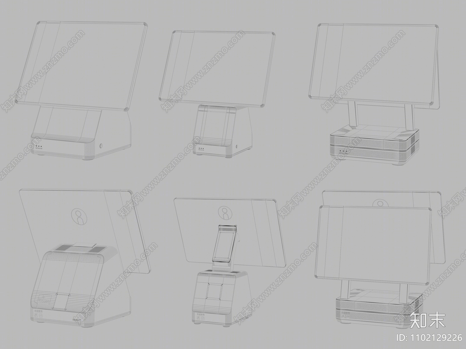 现代收银机3D模型下载【ID:1102129226】