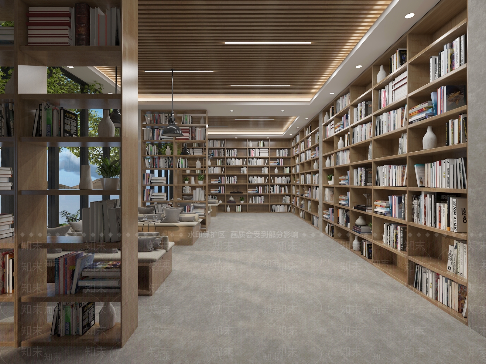 现代图书馆3D模型下载【ID:1102130004】
