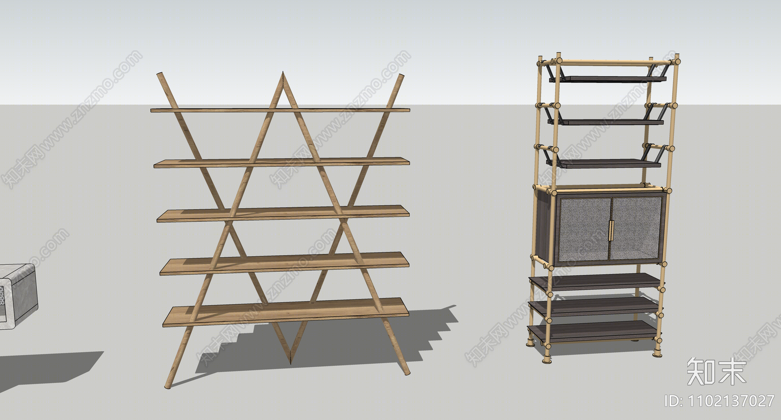 现代展示架SU模型下载【ID:1102137027】