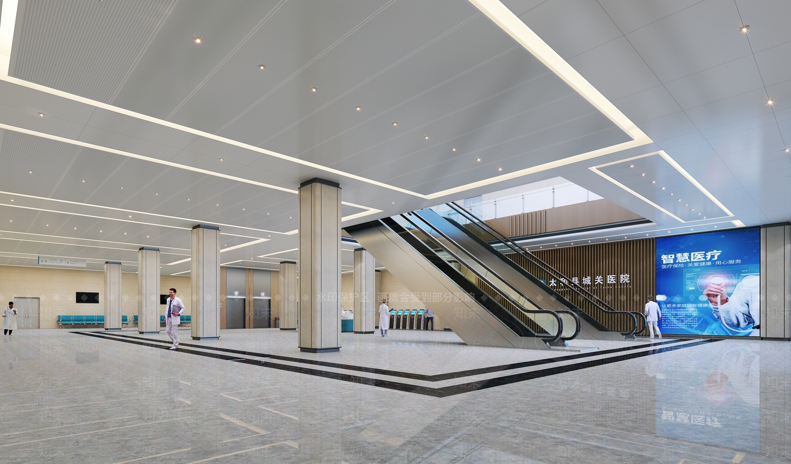 现代医院接待大厅3D模型下载【ID:1102146615】