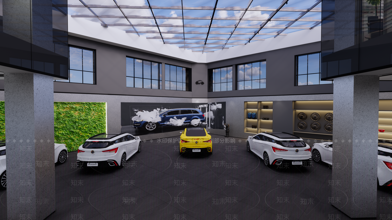 现代汽车4S店SU模型下载【ID:1102152142】