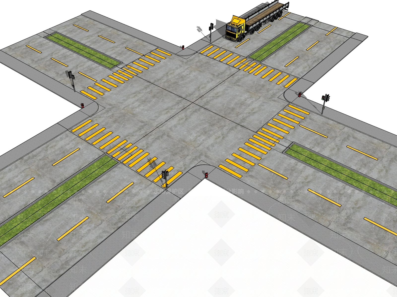 现代道路SU模型下载【ID:1102161322】