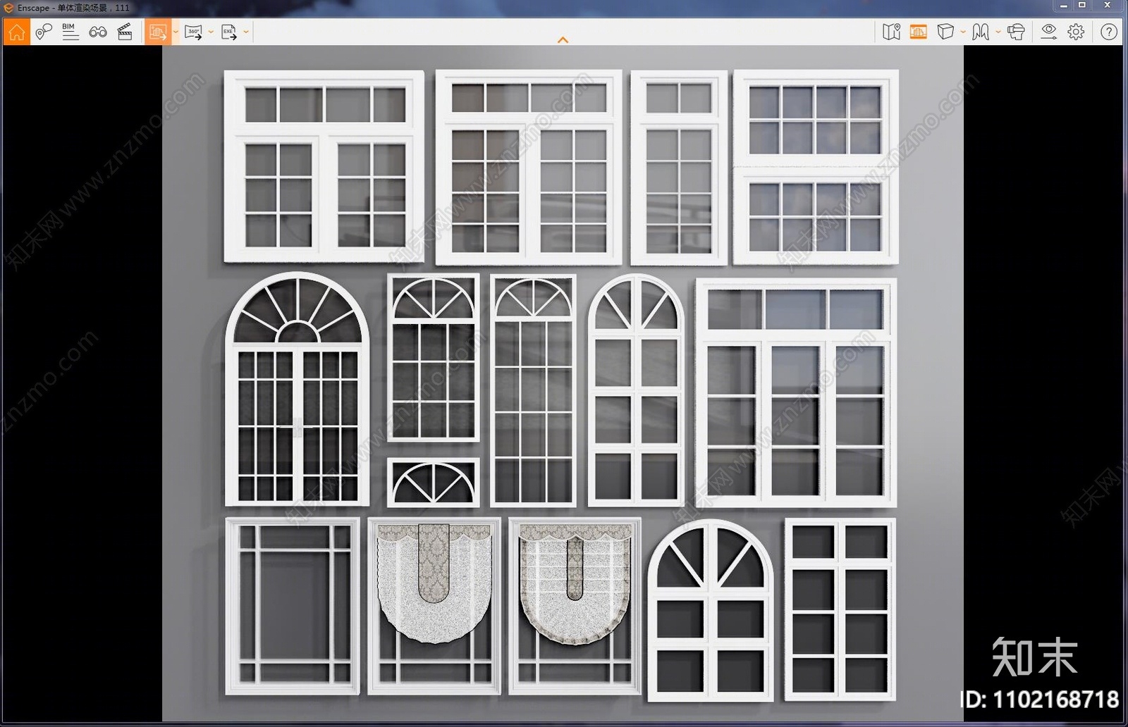 简欧风格窗户SU模型下载【ID:1102168718】