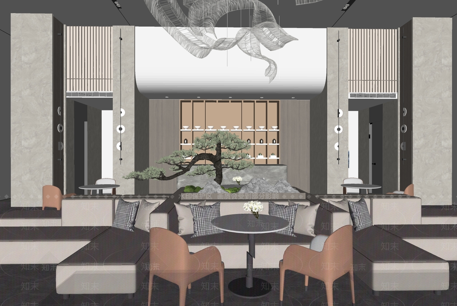 现代酒店其他区域SU模型下载【ID:1102179100】