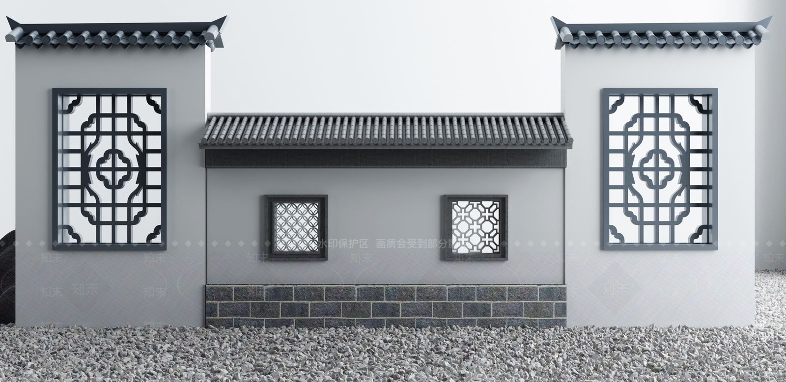 新中式牌楼牌坊3D模型下载【ID:1102183306】