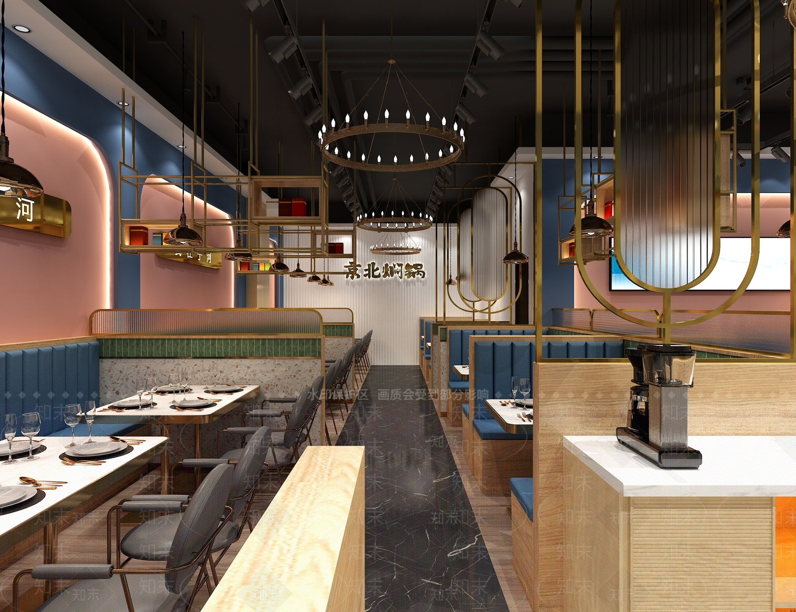 现代火锅店3D模型下载【ID:1102193012】