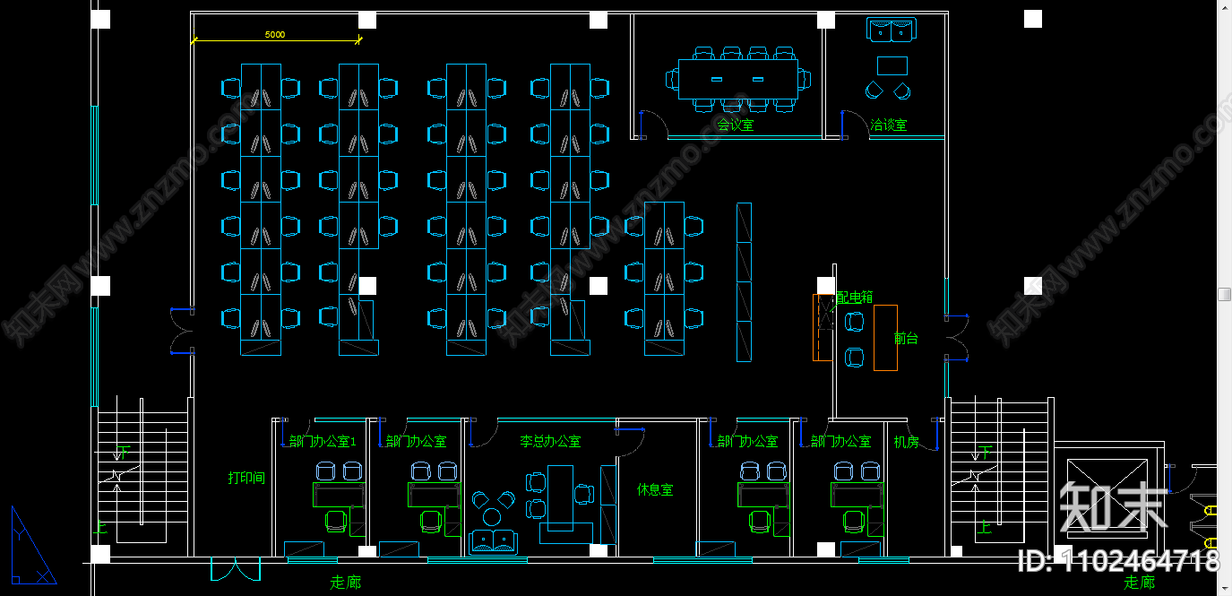 广州汽配公司办公室施工图下载【ID:1102464718】